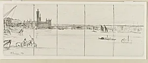 Old Westminster Bridge by James McNeill Whistler (1834-1903)