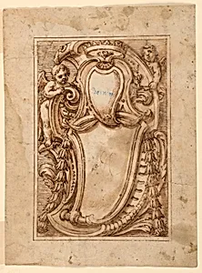 One of a set of projects for a title page and for the decoration of thirteen vertical panels