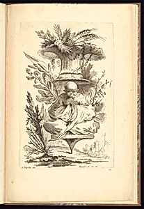 Ornament Design with Seated Figure