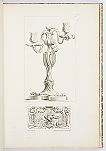 Ornamental Panel, plate 33, from Oeuvres de Juste-AurÃ¨le Meissonnier (Works by Juste-AurÃ¨le Meissonnier)