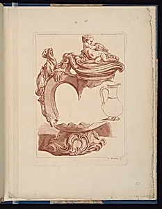 Ornamental Vase Design by François Boucher, French, 1703–1770