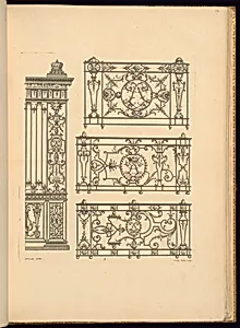 Ornamented Fence Designs by Jean Berain, the elder, French, 1640-1711
