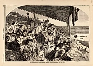 Our Watering Places--Horse-racing at Saratoga, from Harper's Weekly, August 26, 1865 by Winslow Homer