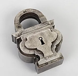 Padlock and key by Unknown