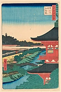 Pagoda of Zojoji Temple, Akabane (Zojoji-to, Akabane) From the Series One hundred views of Edo
