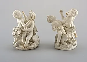 Pair of Allegorical Figural Groups Depicting the "Four Continents"