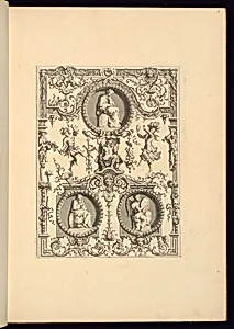 Panel Design of Grotesque Ornamentation by Jean Berain, the elder, French, 1640-1711