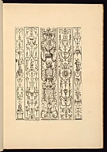 Panel Designs of Grotesque Ornamentation by Jean Berain, the elder, French, 1640-1711