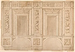 Part of a painted facade