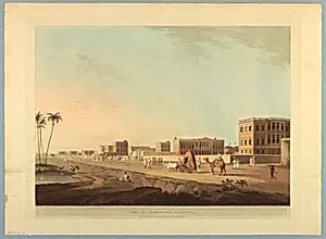 Part of Cheringhee, Calcultta, from "Oriental Scenery: Twenty Four Views in Hindoostan" by Thomas Daniell, British, 1749 - 1840