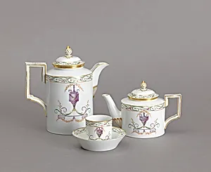 Partial Tea and Coffee Set with Urn Pattern