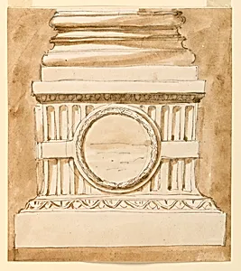 Pedestal of a column by Giuseppe Barberi, Italian, 1746–1809