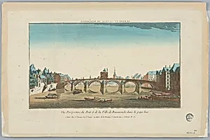 Peep-show, Vue Perspective du Pont et de la Ville de Ruremonde dans le Pays Bas by Unknown