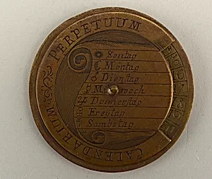 Perpetual calendar by Unknown