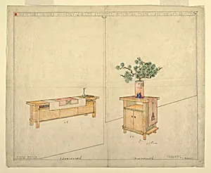 Piano Bench and Taboret, Henry J. Allen Residence, Wichita, KA
