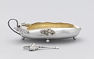 Pickle Dish and Spear by Wood & Hughes, New York, U.S.A., 1845 – 1899