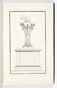 PIED-DâESTAL surmontÃ© dâun trÃ©pied dans le genre antique, ou de tel autre ornement quâon desirera