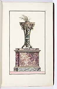 PIED-DâESTAL surmontÃ© dâun trÃ©pied dans le genre antique, ou de tel autre ornement quâon desirera