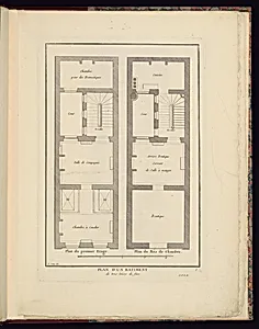 Plan dâun batiment de trois toises de face