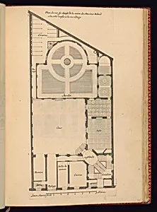 Plan de rez de chaussÃ© de la maison de Monsieur Roland Ã  la ville neusve Ã  la rue Clery