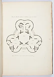 Plan du Pavillon nommé le Trefle, bâti en face du Rocher.