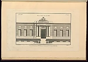 Plan et élévation d'une porte d'Hôtel by Juste-François Boucher, French, 1736 – 1782