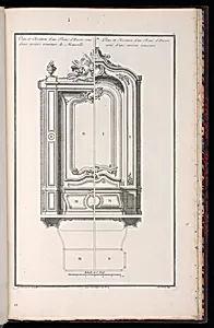Plan et ElÃ©vation dâun Banc dâÅuvre ornÃ© dâune arriere voussures de Marseille. / Plan et ElÃ©vation dâun Banc dâÅuvre ornÃ© dâune arriere voussure