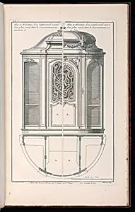 Plan et ElÃ©vation dâun Confessional ceintrÃ© dâun plan rond, dont le Couronnement est ceintre en S./ Plan et ElÃ©vation dâun Confessional ceintrÃ© dâun plan rond, dont le Couronnement est en dÃ´me