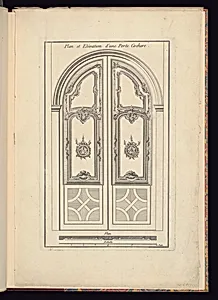 Plan et ElÃ©vation dâune Porte Cochere