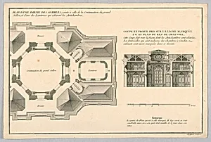 Plan of Roofs and Drawing Room; Section and Side View of Ground Floor