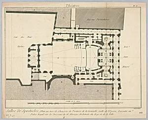 Plan of the Ground Floor and the Pit for an Opera House