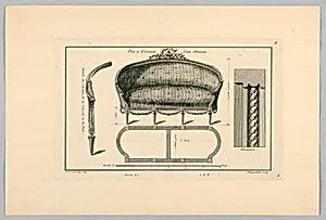 Plans and Ornaments for Sofa by Richard de Lalonde, French, active 1780–96