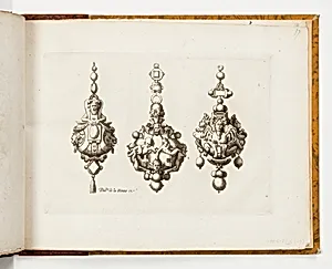 Plate 17, from Livre de bijouterie (Book of Designs for Goldsmiths and Jewelers)