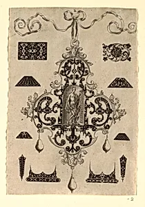Plate 2, from a series of eight pendant designs with the cardinal virtues