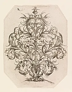 Plate 2, from Die Folge der phantastischen SchmuckstrÃ¤Ãe (Suite of Fantastic Ornamental Bouquets)