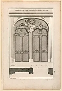 Plate 3, "Decoration d'une Porte double Ã  placards..."