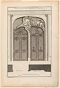 Plate 4, "Decoration d'une Portal double Ã  placards varie de deux faÃ§ons"