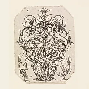 Plate 4, from Die Folge der phantastischen SchmuckstrÃ¤Ãe (Suite of Fantastic Ornamental Bouquets)