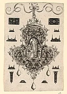 Plate 5, from a series of eight pendant designs with the cardinal virtues