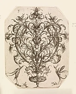 Plate 5, from Die Folge der phantastischen SchmuckstrÃ¤Ãe (Suite of Fantastic Ornamental Bouquets)