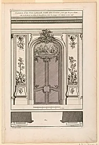 Plate 6, "Decoration d'une Portal double Ã  placards, traittÃ©e dans la mÃªme gout..."