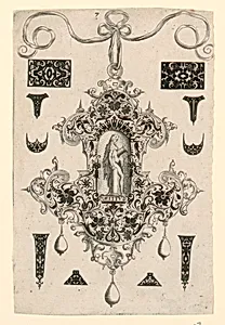 Plate 7, from a series of eight pendant designs with the cardinal virtues