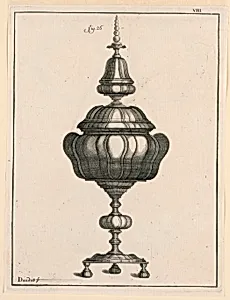 Plate 8, from Recueil d'ouvrages curieux de mathÃ©matique et de mÃ©canique, ou description du cabinet de Monsieur Grollier de ServiÃ¨re