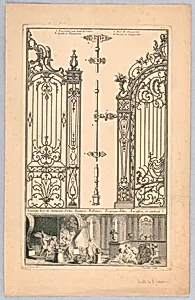 Plate 86 from Nouveau livre de serrurerie (New Book of Locksmith's Designs)