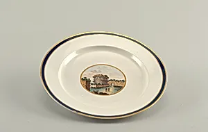 Plate Depicting the Tomb of Cecilia Metella, from a "Topographical" Dinner or Dessert Service ("A Vedute")