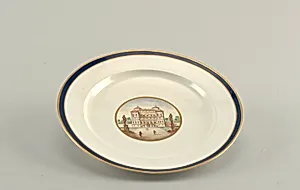 Plate Depicting the Villa Borghese, from a "Topographical" Dinner or Dessert Service ("A Vedute")