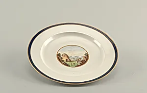Plate Depicting Virgil's Tomb (Tomba di Virgilio), from a "Topographical" Dinner or Dessert Service ("A Vedute")