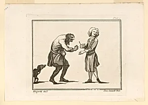 Plate I, from "Characters who Frequented Button's Coffeehouse About the Year 1720"