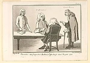 Plate III, from "Characters who Frequented Button's Coffeehouse About the Year 1720"