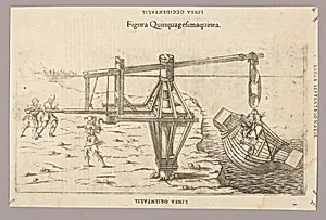 Plate LV from Theatrum instrumentorum et machinarum by Julio Paschale